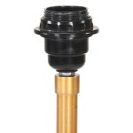vidaXL Lampă de podea trepied, negru și auriu, 141 cm, lemn masiv tec vidaXL Lampă de podea trepied, negru și auriu, 141 cm, lemn masiv tec