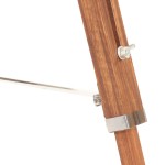vidaXL Lampă de podea trepied, maro miere și alb, 141 cm, lemn de tec vidaXL Lampă de podea trepied, maro miere și alb, 141 cm, lemn de tec