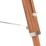 vidaXL Lampă de podea trepied maro miere și negru 141 cm lemn de tec vidaXL Lampă de podea trepied maro miere și negru 141 cm lemn de tec