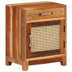 vidaXL Noptieră, 40 x 30 x 50 cm, lemn masiv reciclat vidaXL Noptieră, 40 x 30 x 50 cm, lemn masiv reciclat