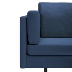 vidaXL Canapea de colț, albastru, material textil