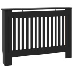 vidaXL Mască pentru calorifer, negru, 112 x 19 x 81,5 cm, MDF vidaXL Mască pentru calorifer, negru, 112 x 19 x 81,5 cm, MDF