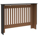 vidaXL Mască pentru calorifer, negru, 112 x 19 x 81,5 cm, MDF vidaXL Mască pentru calorifer, negru, 112 x 19 x 81,5 cm, MDF