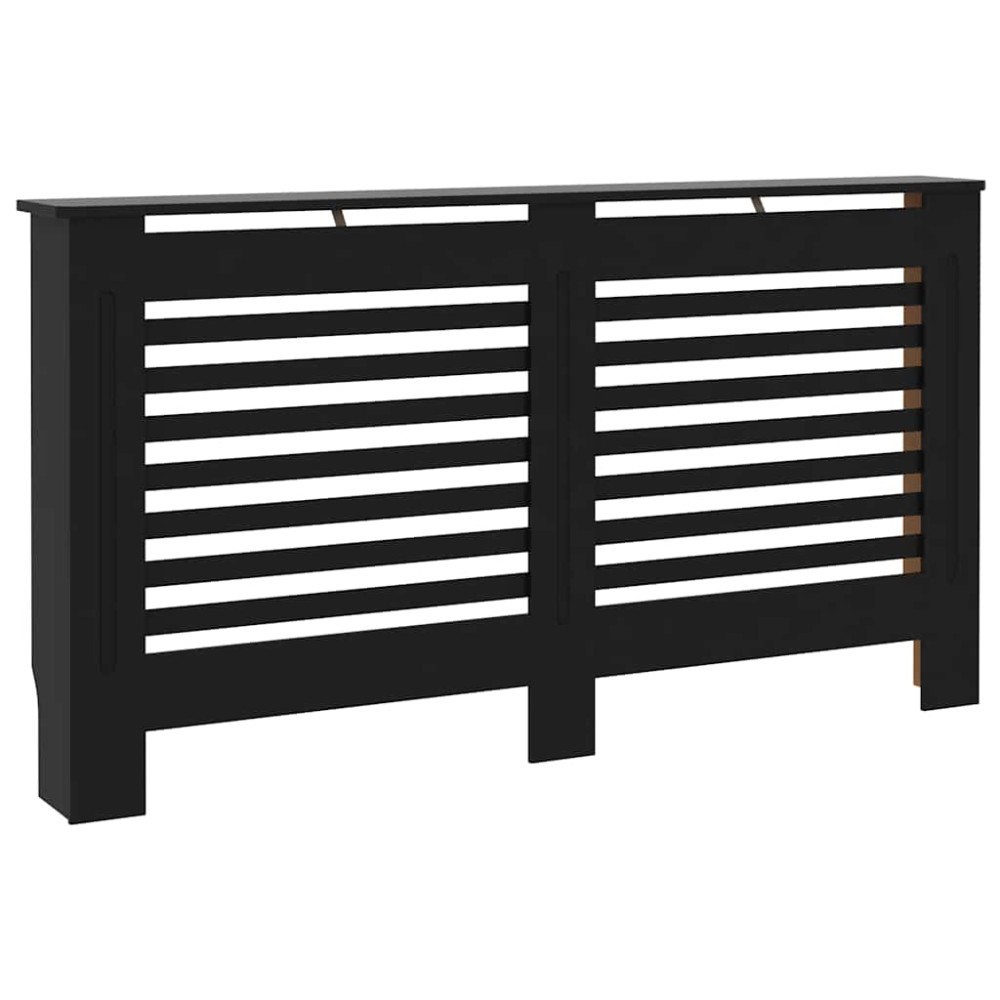 vidaXL Mască pentru calorifer, negru, 152 x 19 x 81,5 cm, MDF