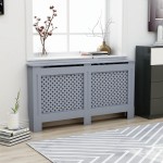 vidaXL Mască pentru calorifer, antracit, 152 x 19 x 81,5 cm, MDF vidaXL Mască pentru calorifer, antracit, 152 x 19 x 81,5 cm, MDF