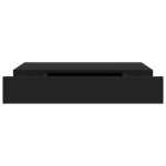 vidaXL Raft de perete suspendat cu sertar, negru, 48 x 25 x 8 cm