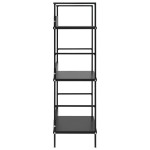 vidaXL Etajeră cărți 3 rafturi, negru, 60x27,6x90,5 cm, lemn prelucrat
