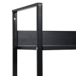 vidaXL Etajeră cărți 3 rafturi, negru, 60x27,6x90,5 cm, lemn prelucrat