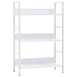 vidaXL Etajeră cărți 3 rafturi, alb, 60x27,6x90,5 cm, lemn prelucrat