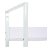 vidaXL Etajeră cărți 3 rafturi, alb, 60x27,6x90,5 cm, lemn prelucrat