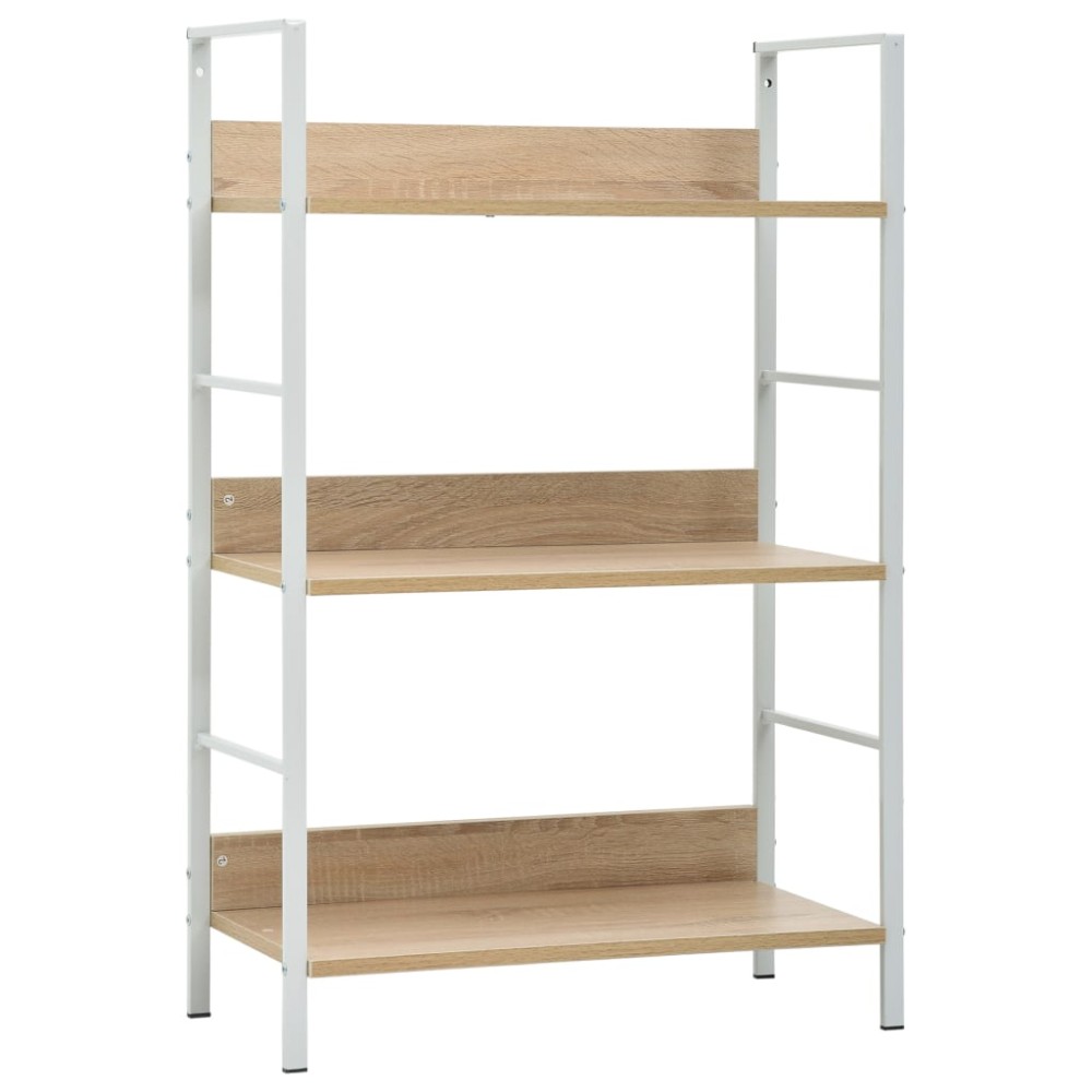 vidaXL Etajeră cărți 3 rafturi, stejar, 60x27,6x90,5 cm lemn prelucrat