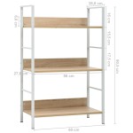 vidaXL Etajeră cărți 3 rafturi, stejar, 60x27,6x90,5 cm lemn prelucrat