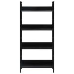 vidaXL Etajeră cărți 4 rafturi, negru, 60x27,6x124,5 cm lemn prelucrat