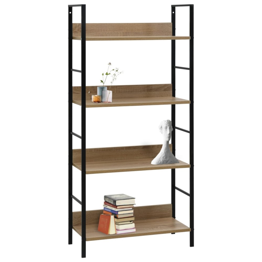 vidaXL Etajeră cărți 3 rafturi, stejar,60x27,6x124,5 cm lemn prelucrat
