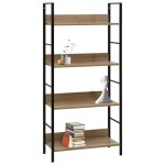 vidaXL Etajeră cărți 3 rafturi, stejar,60x27,6x124,5 cm lemn prelucrat