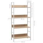 vidaXL Etajeră cărți 4 rafturi, stejar, 60x27,6x124,5cm lemn prelucrat vidaXL Etajeră cărți 4 rafturi, stejar, 60x27,6x124,5cm lemn prelucrat