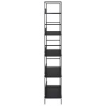 vidaXL Etajeră cărți 5 rafturi, negru, 60x27,6x158,5 cm lemn prelucrat vidaXL Etajeră cărți 5 rafturi, negru, 60x27,6x158,5 cm lemn prelucrat