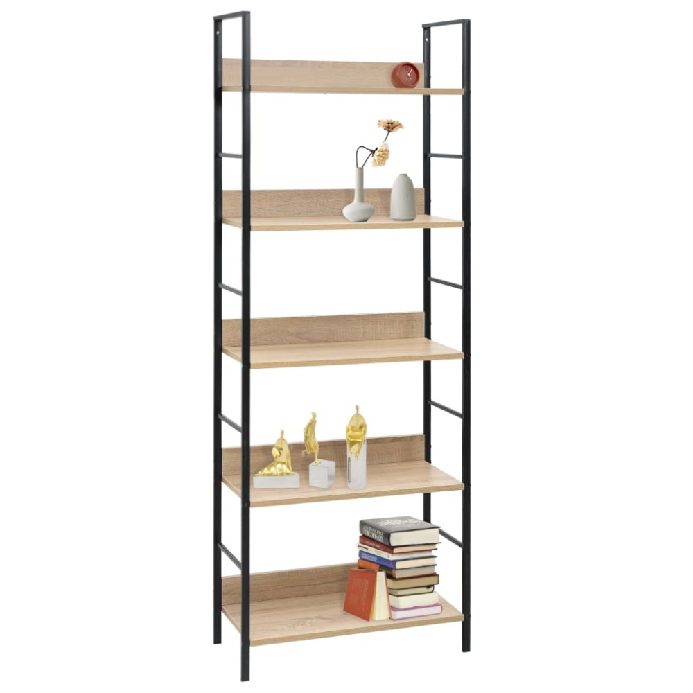 vidaXL Etajeră cărți 5 rafturi, stejar 60x27,6x158,5 cm lemn prelucrat