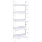 vidaXL Etajeră cărți 5 rafturi, alb, 60x27,6x158,5 cm, lemn prelucrat vidaXL Etajeră cărți 5 rafturi, alb, 60x27,6x158,5 cm, lemn prelucrat