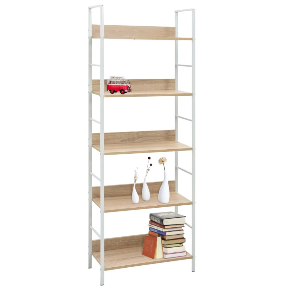 vidaXL Etajeră cărți 5 rafturi, stejar, 60x27,6x158,5cm lemn prelucrat