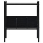 vidaXL Etajeră cărți 2 rafturi, negru, 52x28x59 cm, lemn prelucrat