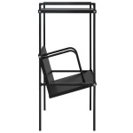 vidaXL Etajeră cărți 2 rafturi, negru, 52x28x59 cm, lemn prelucrat