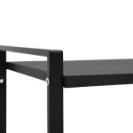 vidaXL Etajeră cărți 2 rafturi, negru, 52x28x59 cm, lemn prelucrat