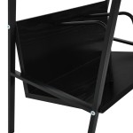 vidaXL Etajeră cărți 2 rafturi, negru, 52x28x59 cm, lemn prelucrat