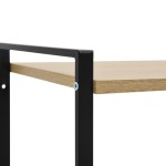 vidaXL Etajeră cărți 2 rafturi negru/stejar 52x28x59 cm lemn prelucrat