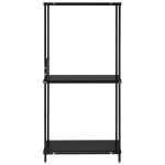 vidaXL Bibliotecă mică, negru, 33,5 x 39,6 x 79,7 cm, lemn prelucrat