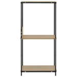 vidaXL Bibliotecă mică negru/stejar, 33,5x39,6x79,7 cm, lemn prelucrat