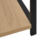 vidaXL Bibliotecă mică negru/stejar, 33,5x39,6x79,7 cm, lemn prelucrat