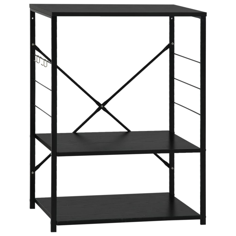 vidaXL Dulap cuptor microunde, negru, 60x39,6x79,5 cm, lemn prelucrat