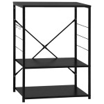 vidaXL Dulap cuptor microunde, negru, 60x39,6x79,5 cm, lemn prelucrat vidaXL Dulap cuptor microunde, negru, 60x39,6x79,5 cm, lemn prelucrat