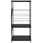 vidaXL Dulap cuptor microunde, negru, 60x39,6x79,5 cm, lemn prelucrat vidaXL Dulap cuptor microunde, negru, 60x39,6x79,5 cm, lemn prelucrat