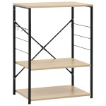 vidaXL Dulap microunde, negru/stejar 60x39,6x79,5 cm lemn prelucrat vidaXL Dulap microunde, negru/stejar 60x39,6x79,5 cm lemn prelucrat