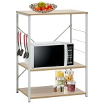 vidaXL Dulap microunde, alb/stejar, 60x39,6x79,5 cm, lemn prelucrat vidaXL Dulap microunde, alb/stejar, 60x39,6x79,5 cm, lemn prelucrat