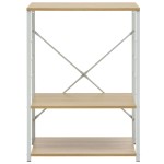 vidaXL Dulap microunde, alb/stejar, 60x39,6x79,5 cm, lemn prelucrat vidaXL Dulap microunde, alb/stejar, 60x39,6x79,5 cm, lemn prelucrat