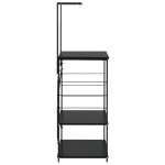 vidaXL Dulap cuptor microunde, negru, 60x39,6x123 cm, lemn prelucrat vidaXL Dulap cuptor microunde, negru, 60x39,6x123 cm, lemn prelucrat