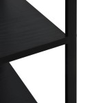 vidaXL Dulap cuptor microunde, negru, 60x39,6x123 cm, lemn prelucrat vidaXL Dulap cuptor microunde, negru, 60x39,6x123 cm, lemn prelucrat