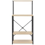 vidaXL Dulap microunde, negru/stejar 60x39,6x123 cm lemn prelucrat vidaXL Dulap microunde, negru/stejar 60x39,6x123 cm lemn prelucrat