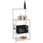 vidaXL Dulap cuptor microunde, alb, 60x39,6x123 cm, lemn prelucrat vidaXL Dulap cuptor microunde, alb, 60x39,6x123 cm, lemn prelucrat