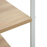 vidaXL Dulap microunde, alb/stejar, 60x39,6x123 cm, lemn prelucrat vidaXL Dulap microunde, alb/stejar, 60x39,6x123 cm, lemn prelucrat