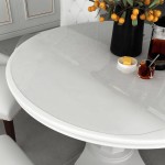 vidaXL Folie de protecție masă, transparent, Ø 80 cm, PVC, 2 mm vidaXL Folie de protecție masă, transparent, Ø 80 cm, PVC, 2 mm