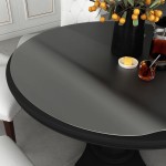 vidaXL Folie de protecție masă, mat, Ø 90 cm, PVC, 2 mm vidaXL Folie de protecție masă, mat, Ø 90 cm, PVC, 2 mm