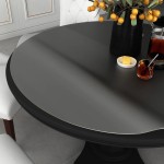 vidaXL Folie de protecție masă, mat, Ø 120 cm, PVC, 2 mm vidaXL Folie de protecție masă, mat, Ø 120 cm, PVC, 2 mm