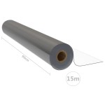 vidaXL Rolă folie protecție masă, transparent, 0,9x15 m, PVC, 1,6 mm