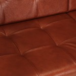 vidaXL Canapea cu 2 locuri, maro, piele naturală de capră