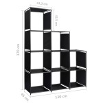 vidaXL Raft pentru expunere în scări, 130x45x170 cm, material textil