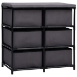 vidaXL Dulap depozitare cu 6 sertare, gri, 55x29x55 cm, oțel vidaXL Dulap depozitare cu 6 sertare, gri, 55x29x55 cm, oțel
